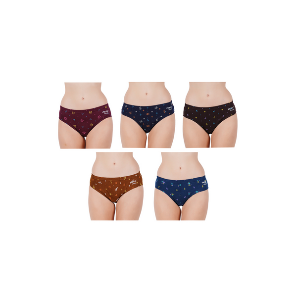 Ladies Cotton Innerwear -Multicolour Dark Printed Panties