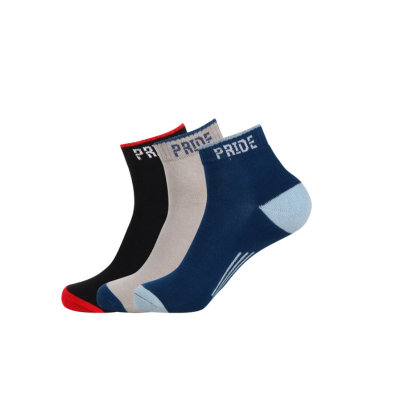Terry Ankle Length Socks Unisex-B-Pack of 3