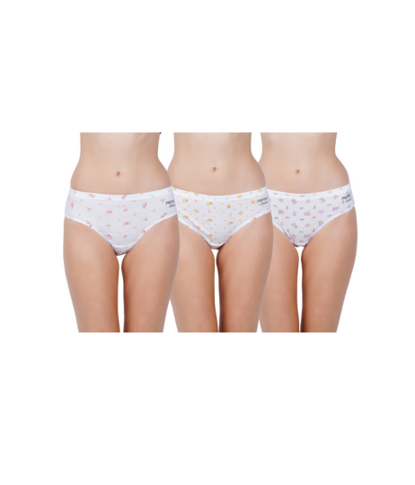 Ladies White Printed Panties